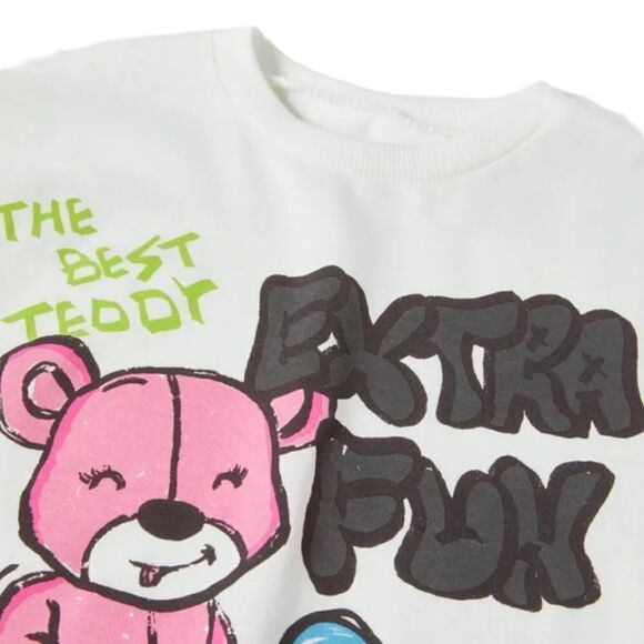 ZARA Kids | White | GRAFFITI SHIRT - Picture 3 of 3